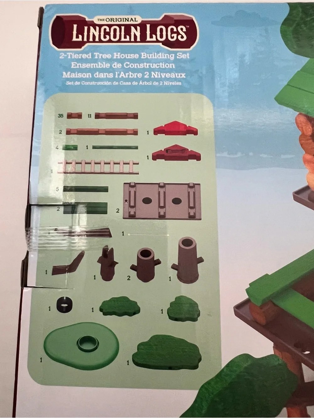 Lincoln Logs 2 Tiered Tree House Building Set, Educational Toy, Gift Retro